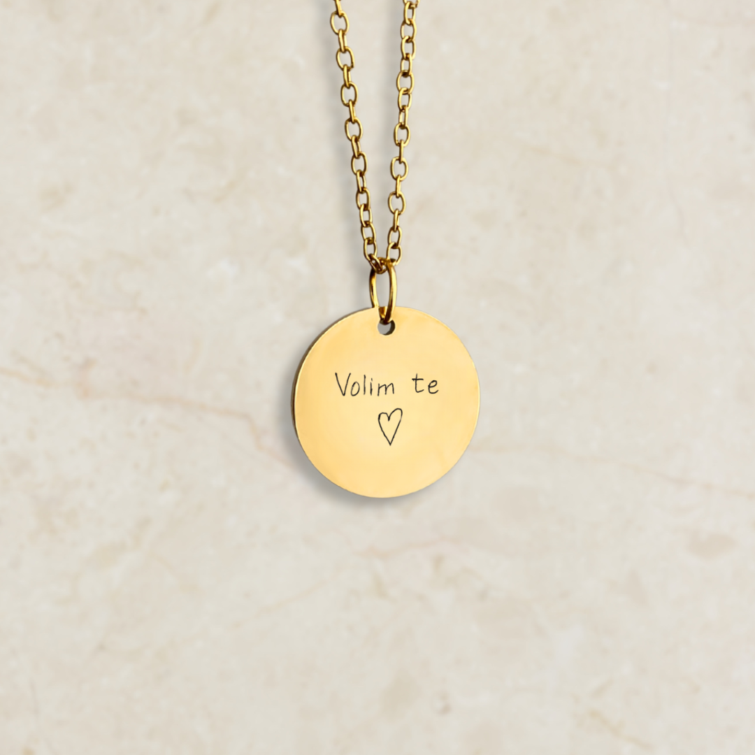 Ogrlica s gravurom rukopisa/crteža