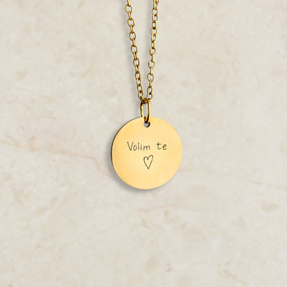 Ogrlica s gravurom rukopisa/crteža