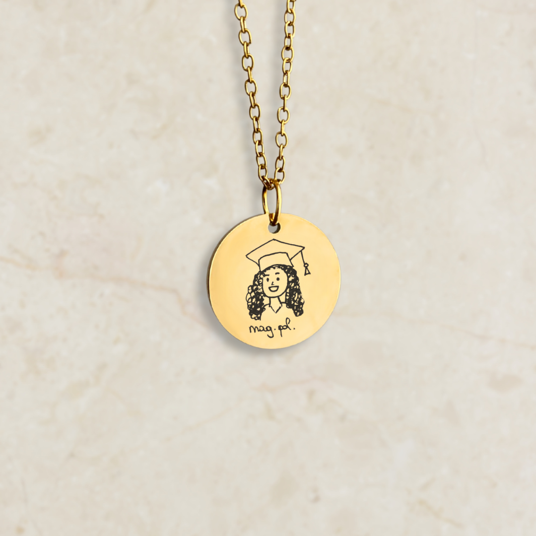 Ogrlica s gravurom rukopisa/crteža