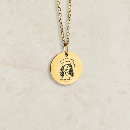 Ogrlica s gravurom rukopisa/crteža