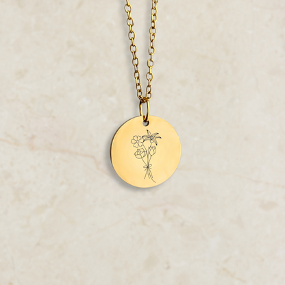 Ogrlica s gravurom rukopisa/crteža