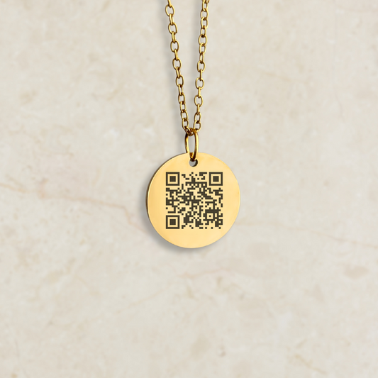 Ogrlica s gravurom QR kod-a