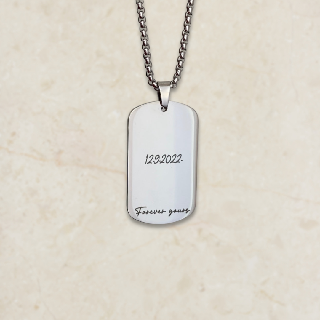 Muška ogrlica s gravurom