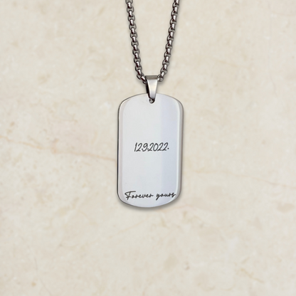 Muška ogrlica s gravurom