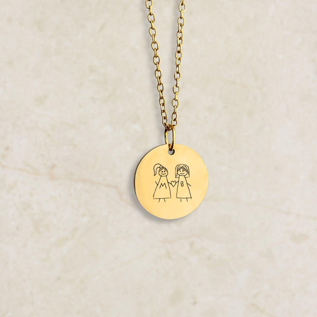 Ogrlica s gravurom rukopisa/crteža