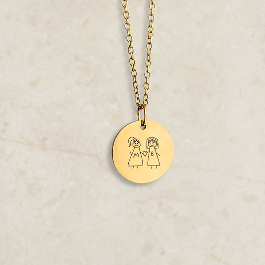 Ogrlica s gravurom rukopisa/crteža