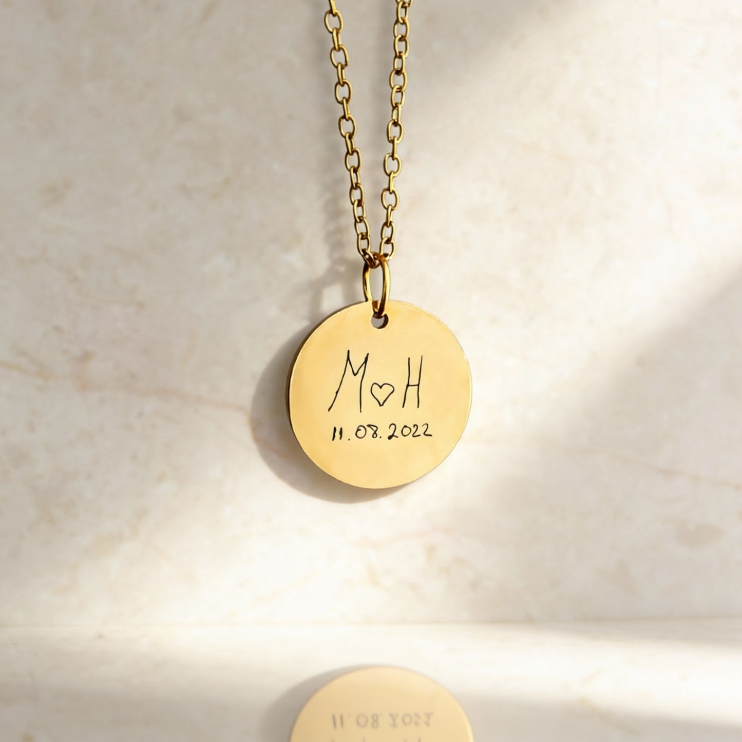 Ogrlica s gravurom rukopisa/crteža