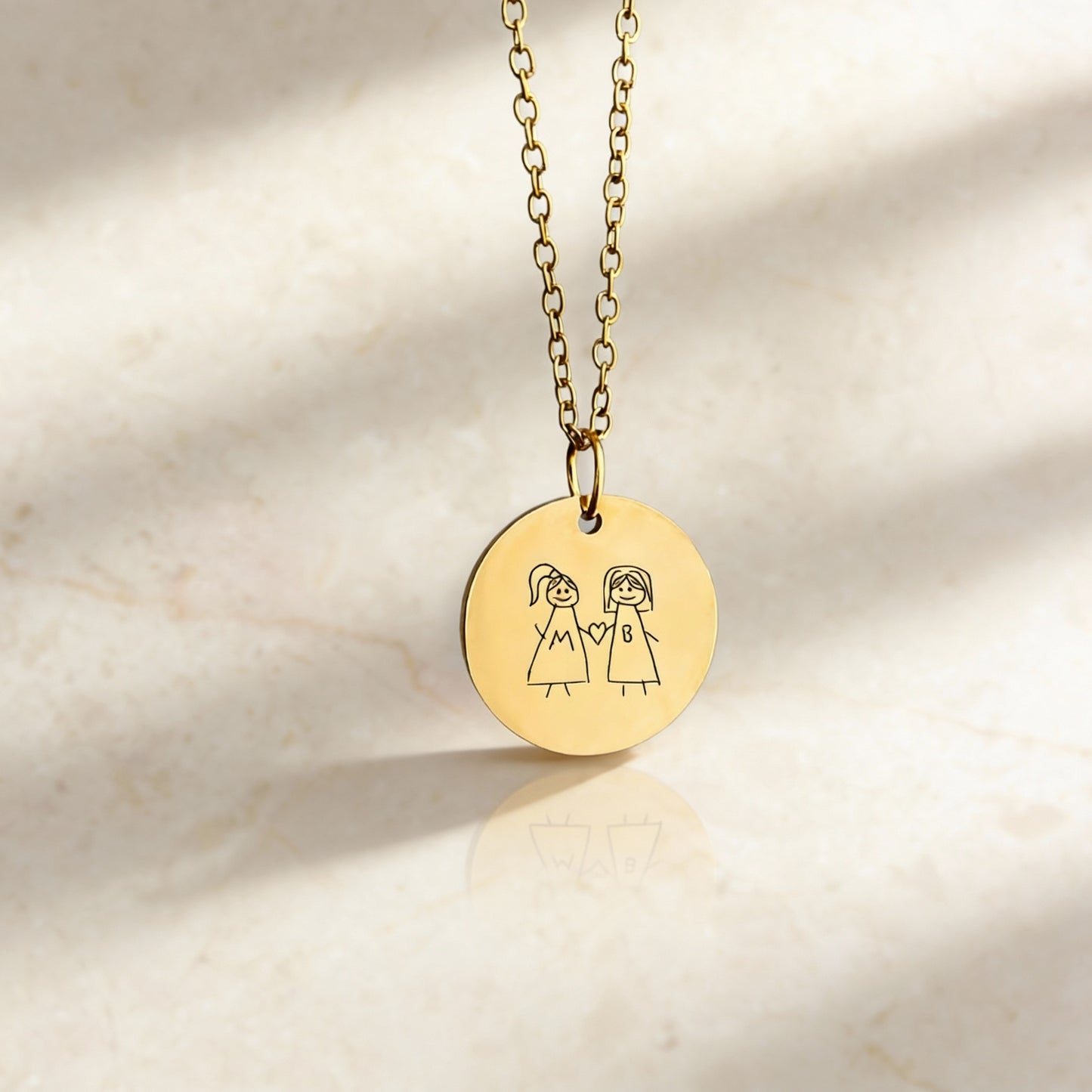 Ogrlica s gravurom rukopisa/crteža