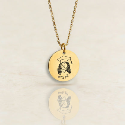 Ogrlica s gravurom rukopisa/crteža