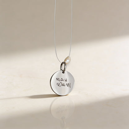 Ogrlica s gravurom rukopisa/crteža