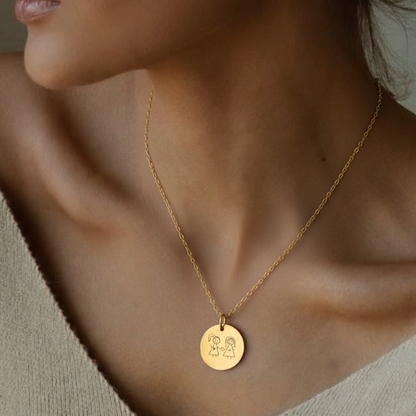 Ogrlica s gravurom rukopisa/crteža